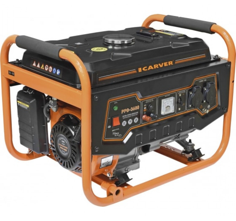 Генератор CARVER PPG- 3600, LT-168F-1, 2.5/2,8кВт Генератор CARVER PPG- 3600, LT-168F-1, 2.5/2,8кВт