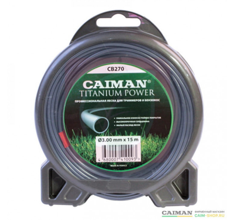 Леска 15м 3.0мм Caiman TITANIUM Power профессиональная круг