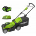 Газонокосилка аккумуляторная Greenworks G40LM40K4  40V, (в комплекте c АКБ 4АЧ и ЗУ)